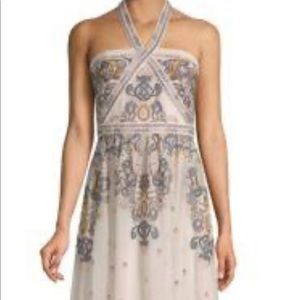 BCBGMaxariza Cream Embroidered Dress